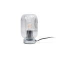 Outlet - Elland 22.5cm Glass Table Lamp - Clear & Chrome