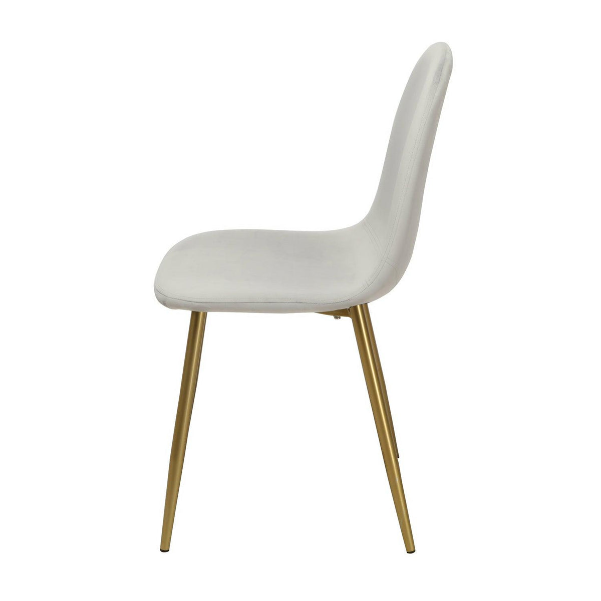 OUTLET - Ellis Grey Dining Chairs - Set of 2 - Gold Legs