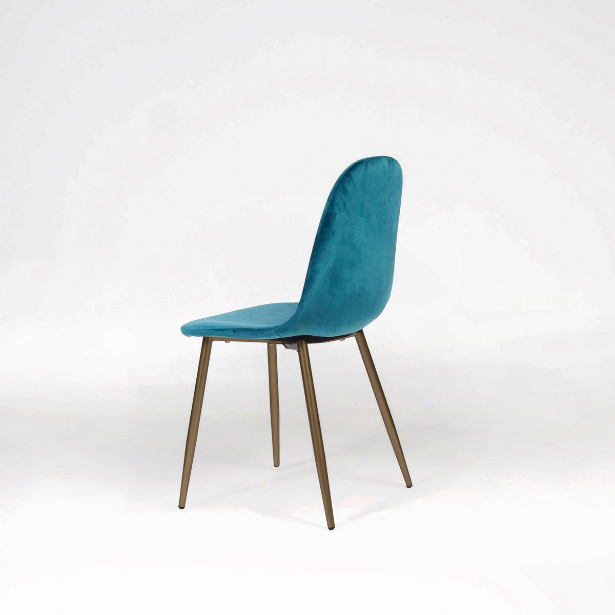 OUTLET - Ellis Teal Dining Chairs - Set of 2 - Gold Legs