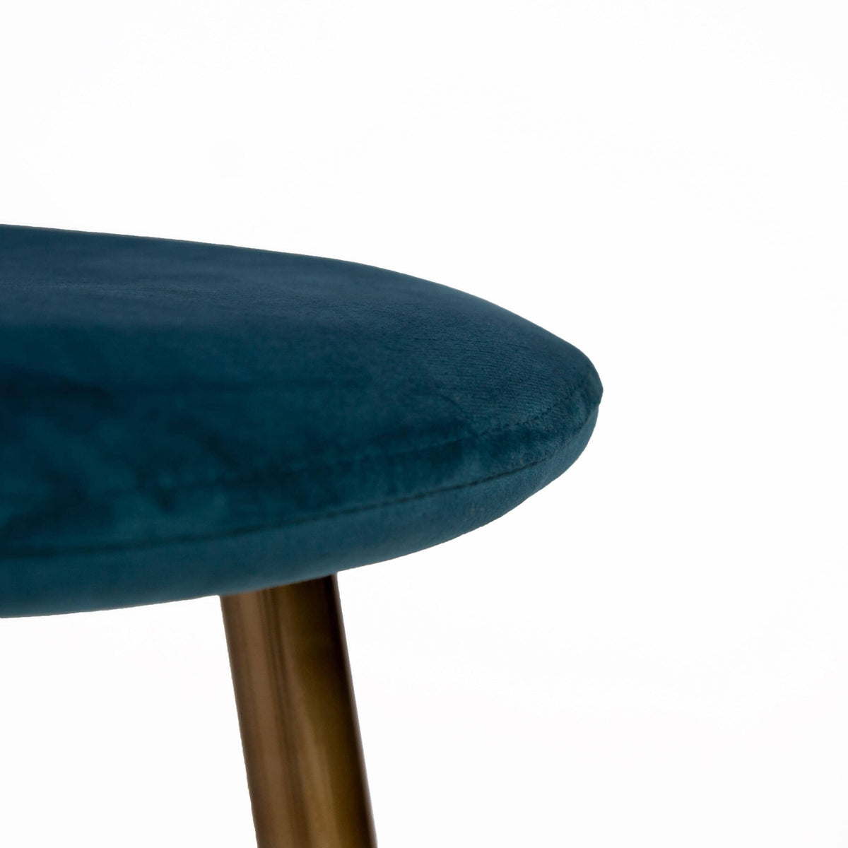 OUTLET - Ellis Teal Dining Chairs - Set of 2 - Gold Legs