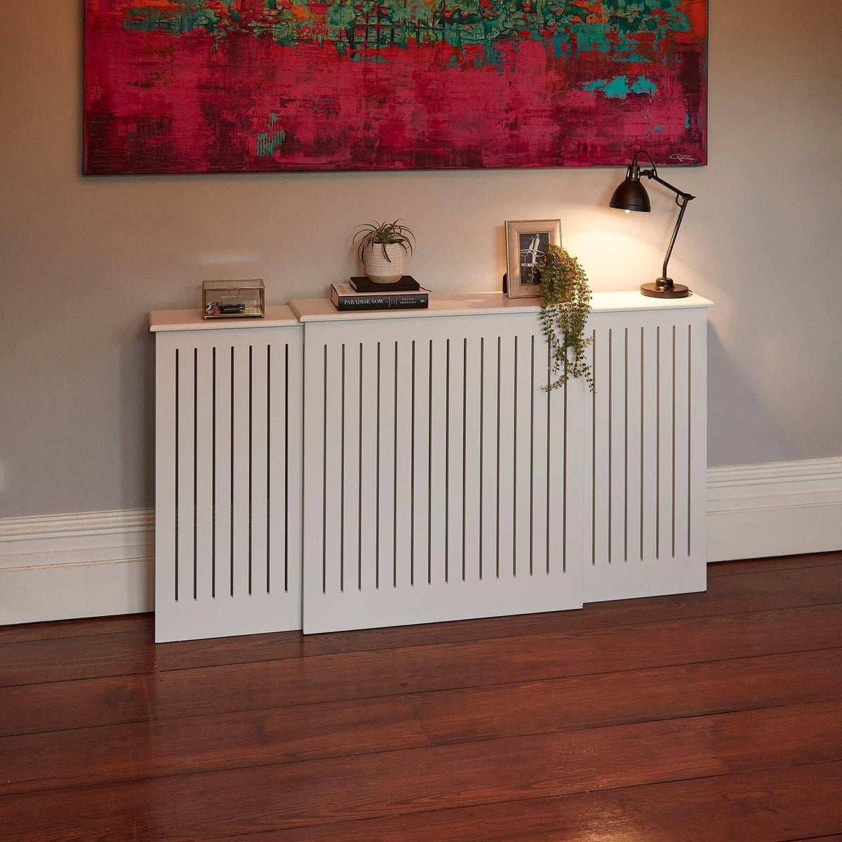 Elspeth Extendable Radiator Cover in Snow White