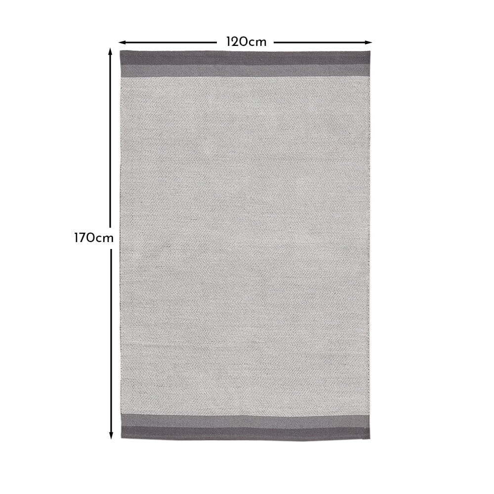 Outlet - Elston Cotton Rug - Mist Grey - 120cm X 170cm