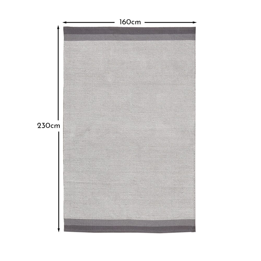 Elston Cotton Rug - Mist Grey - 160cm x 230cm
