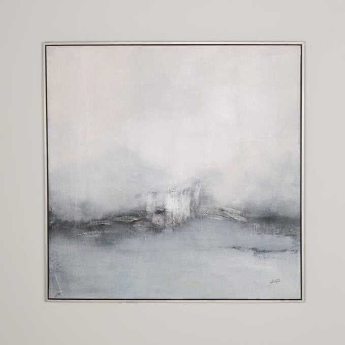 Elswick 82X82cm Sea Spray Wall Art - Silver Frame