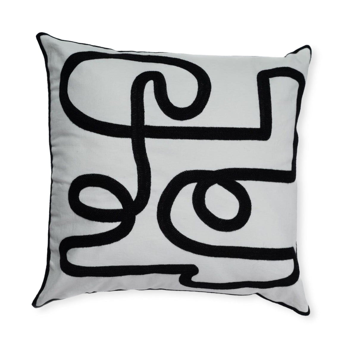 Epworth 45x45cm Cushion Cover - Noir Black