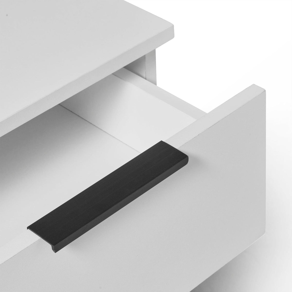 Essie 3 Drawer Bedside Table - Pure White - Set of 2