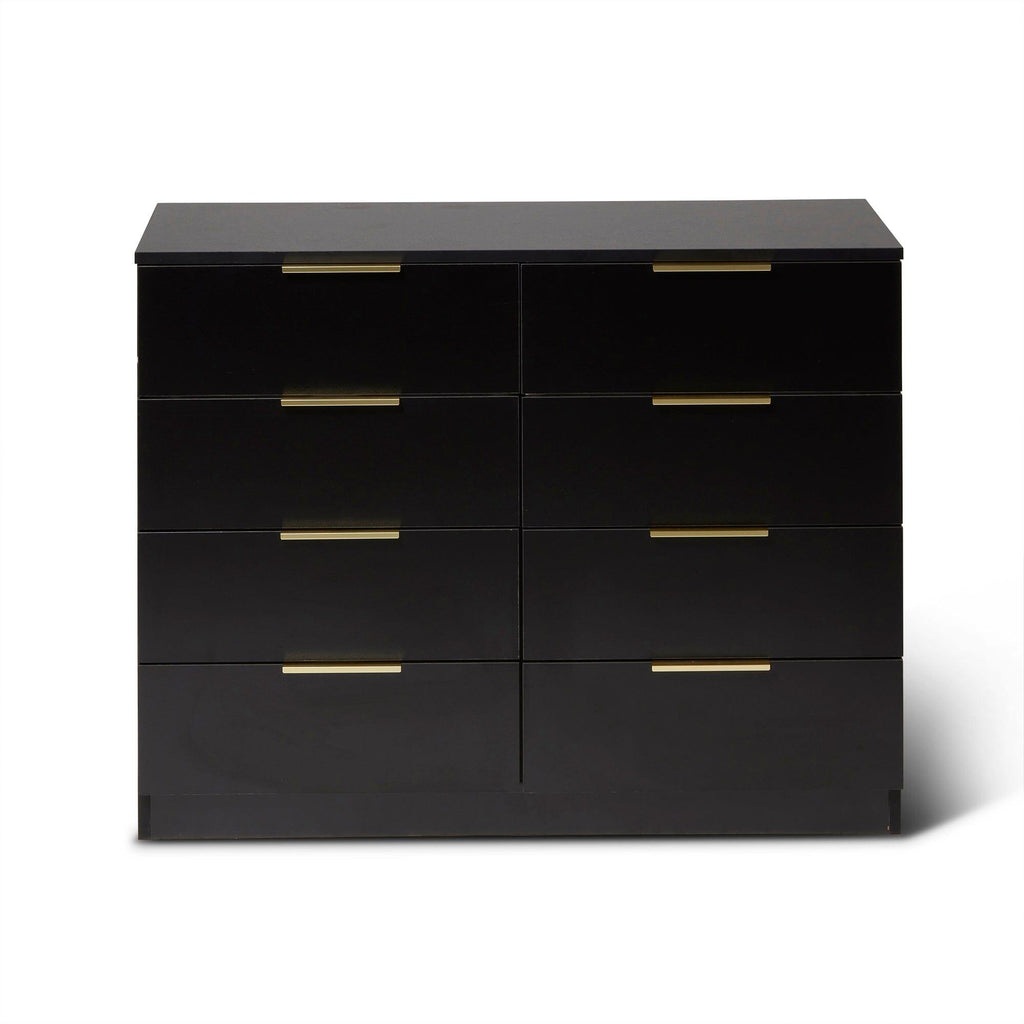 Outlet - Essie 8 Drawer Chest of Drawers - Black