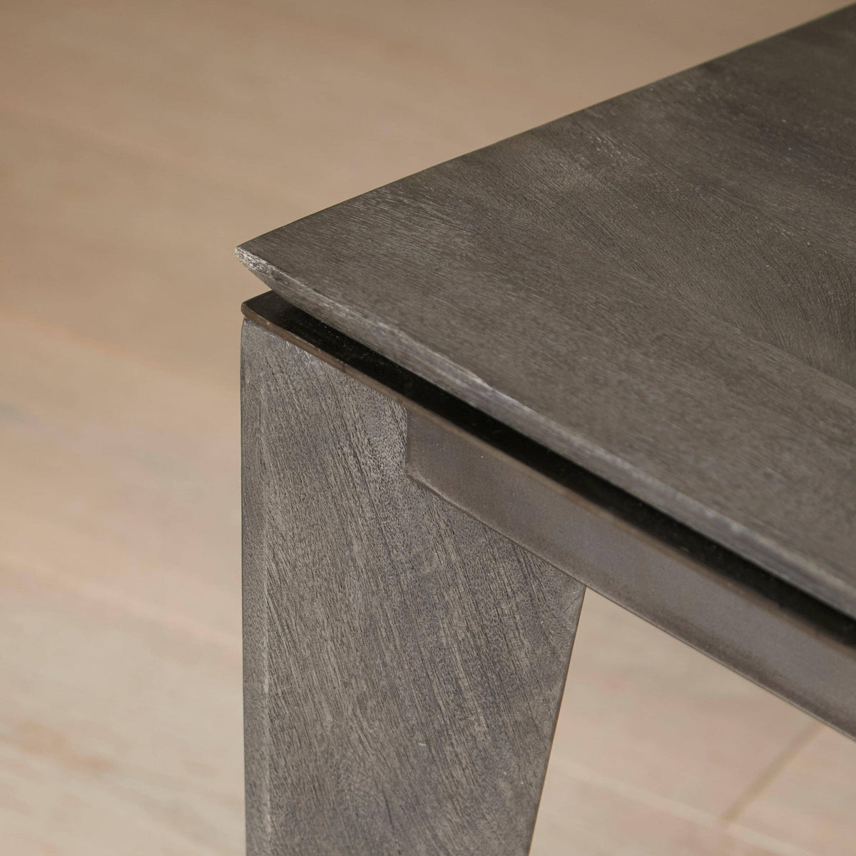 Ethan 3 Seater Mango Wood Dining Bench - Ash Grey