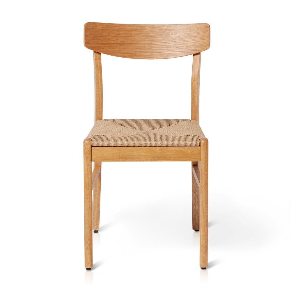 Faye Oak Wooden Woven Chairs - Set of 2