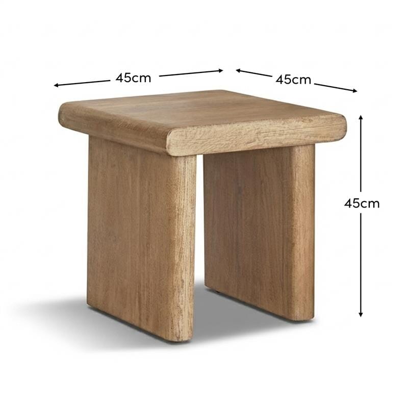 Nevaeh Side Table - Chalked Mango Wood