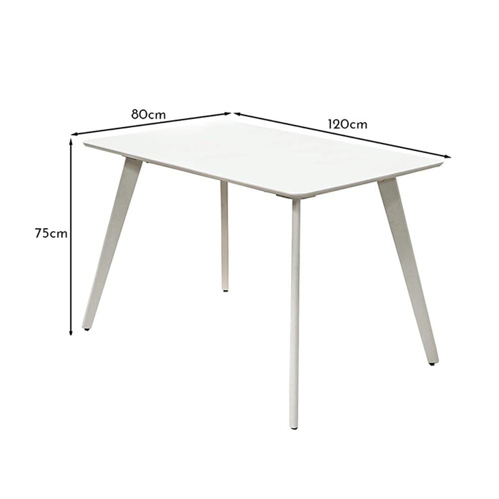 Finn White Dining Table - 4 Seater