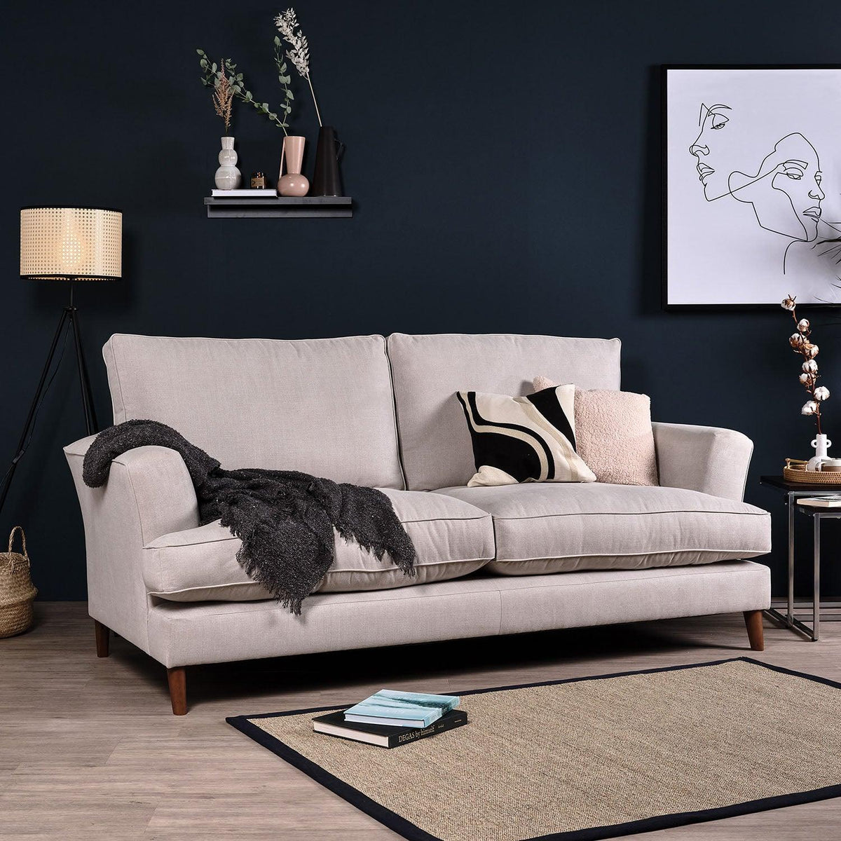 OUTLET - Frankie 3 Seater Sofa - Natural Clay