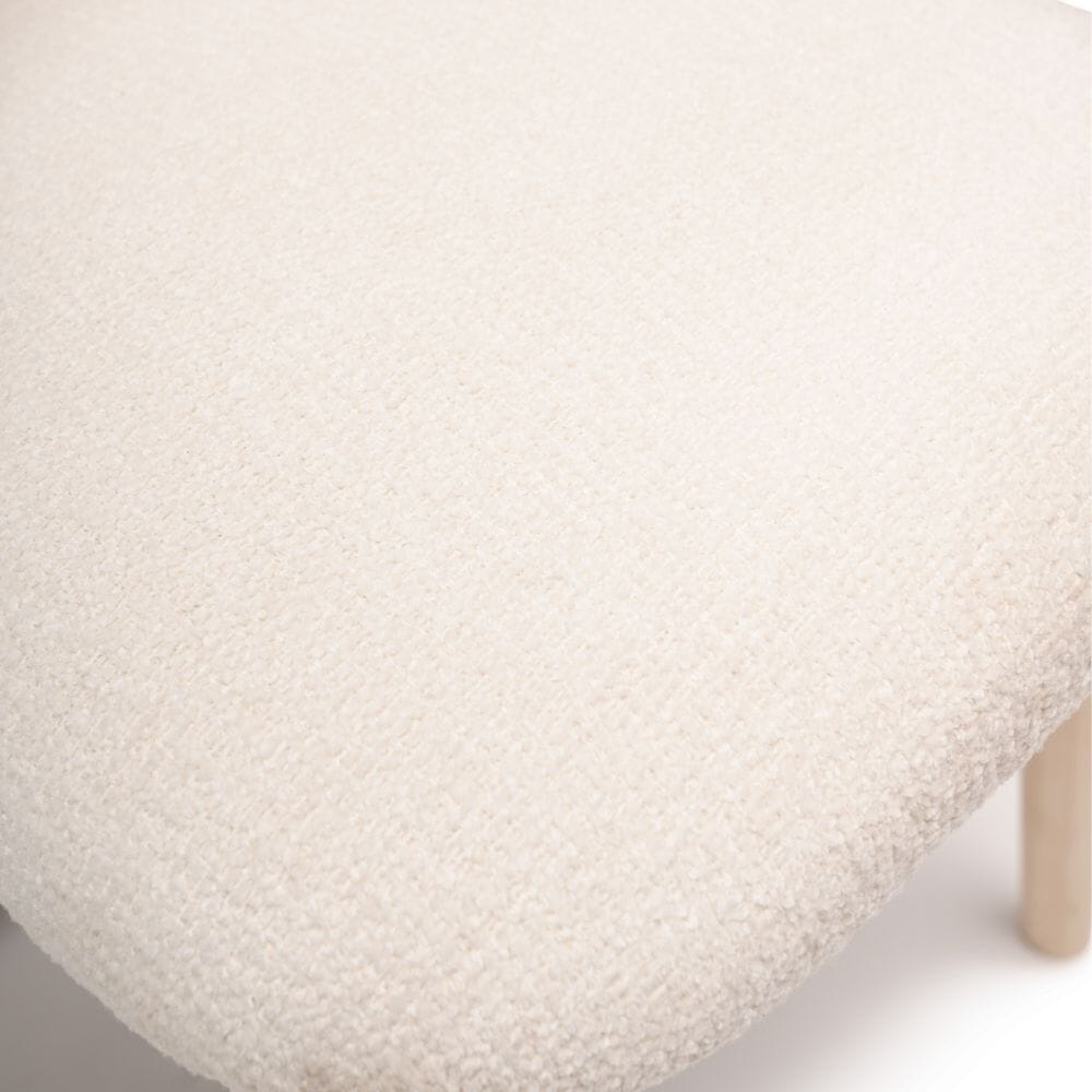 OUTLET - Freya Boucle Armchairs - Set of 2 - Whitewash Oak Legs