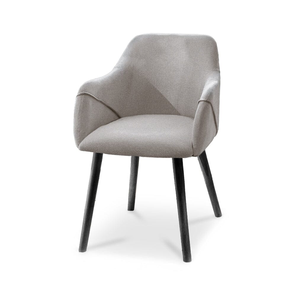 OUTLET - Freya Fossil Armchairs - Set of 2 - Black Oak Legs