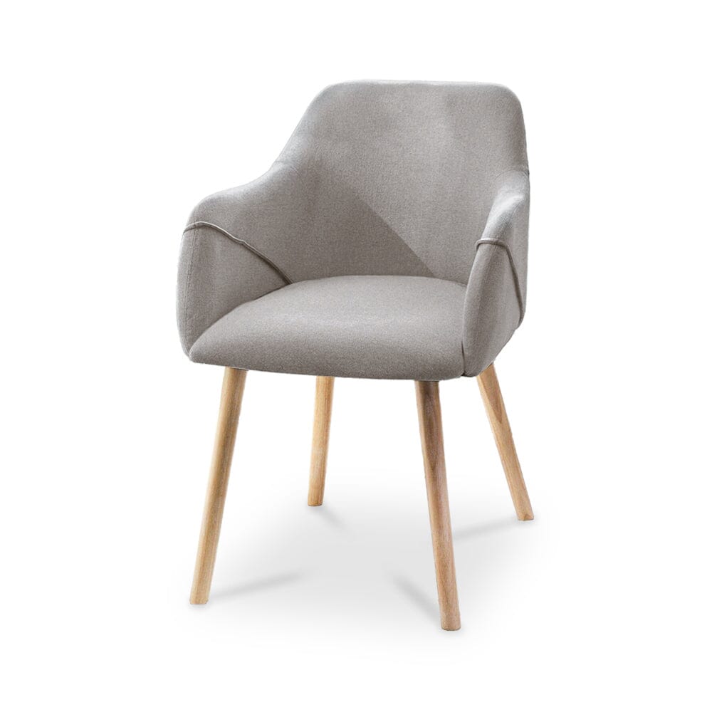 Freya Fossil Armchairs - Set of 2 - Whitewash Oak Legs