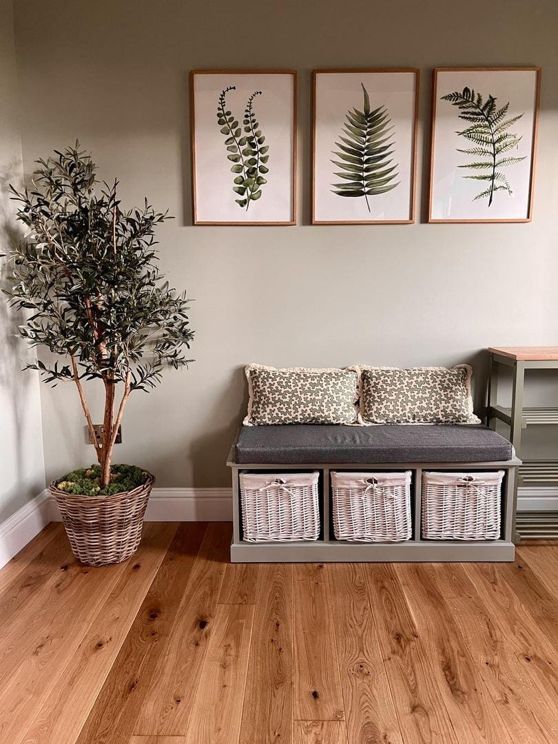 Fyfield 2 Seater Hallway Storage Bench with Storage - Grey