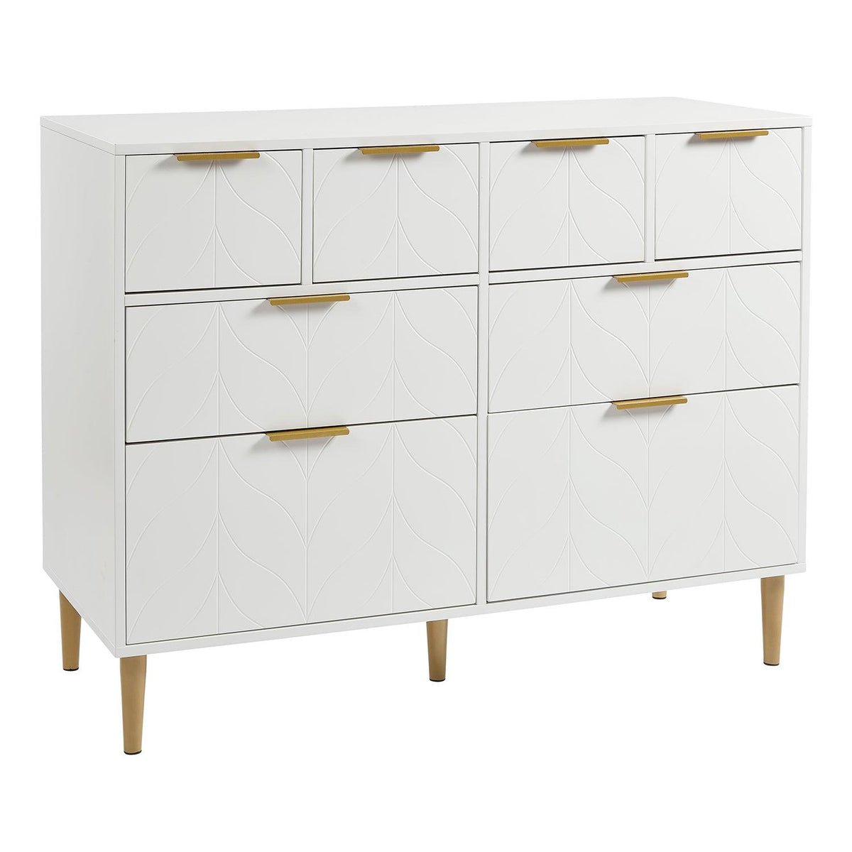 Gloria 8 Drawer Chest of Drawers - White