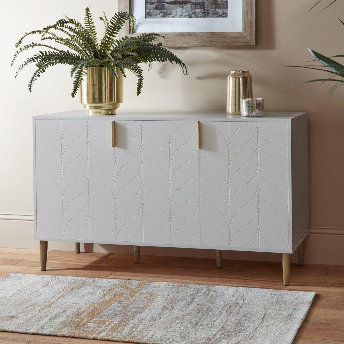 OUTLET - Gloria 3 Door Large Sideboard - Mist Grey