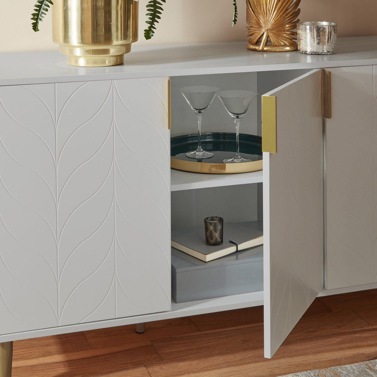 OUTLET - Gloria 3 Door Large Sideboard - Mist Grey