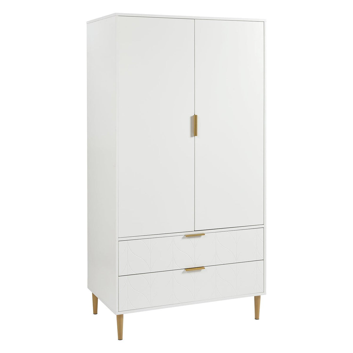 Gloria Double Wardrobe - White