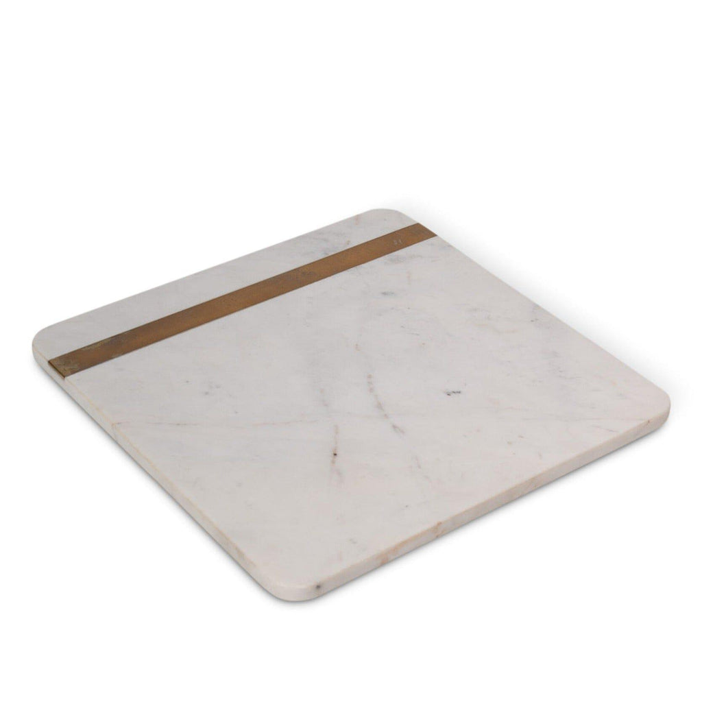 Grazeley 36x36cm  Marble Serving Board - White