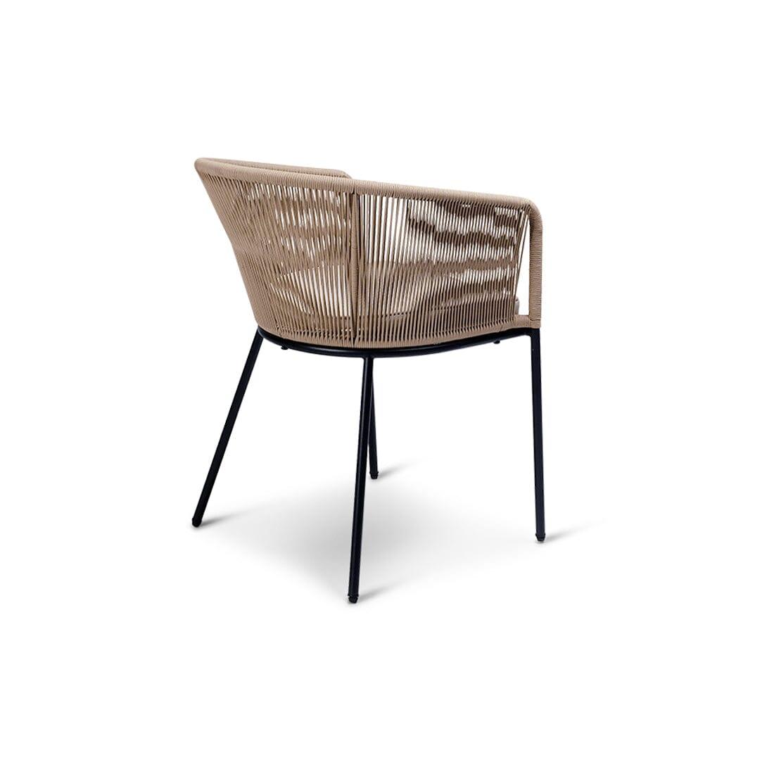 Hali Natural Rope Chair with Cushions - Set of 2