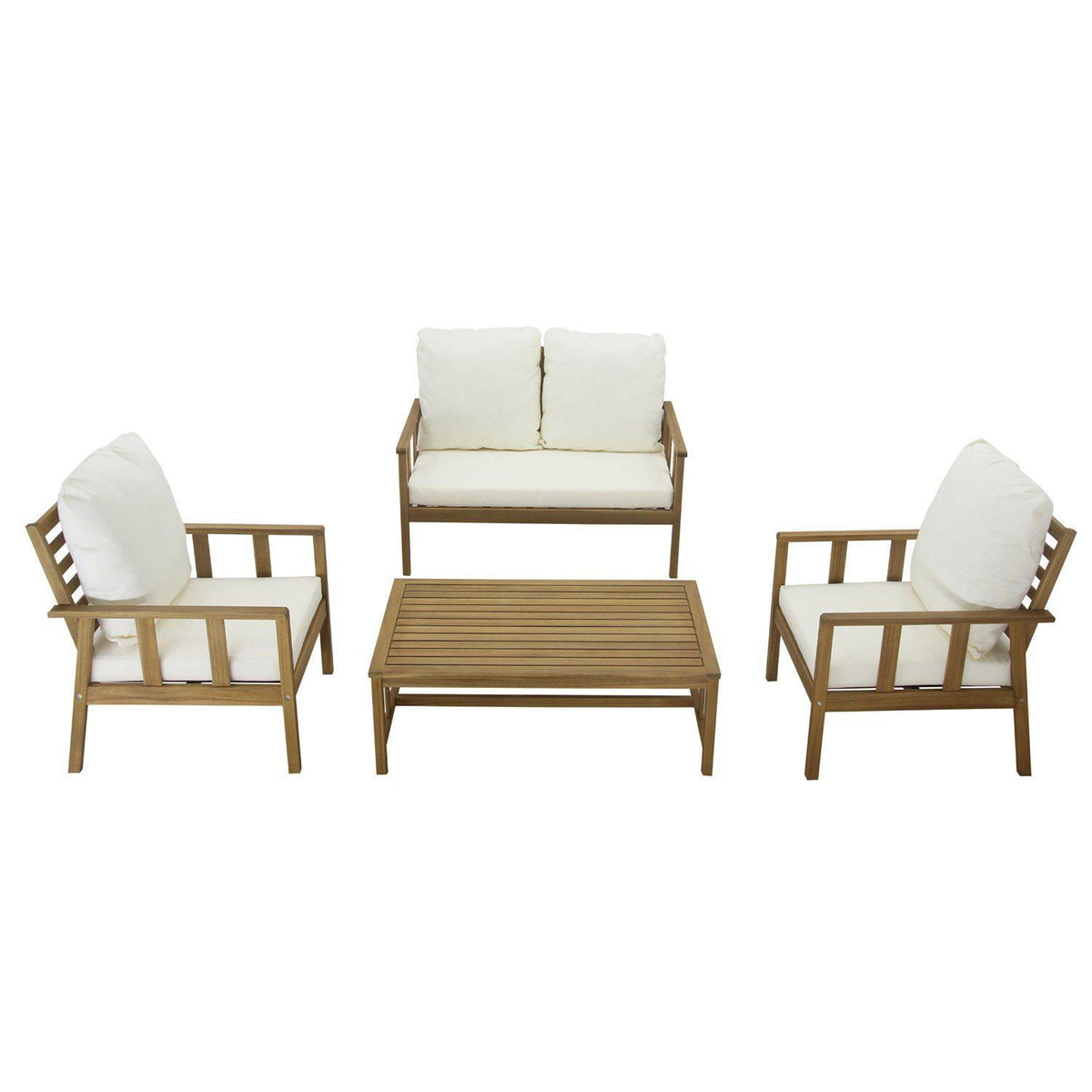 Harrelson Wooden Garden Sofa Set - Sand