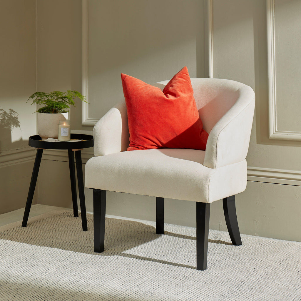 Outlet - Henriette Occasional Chair - Ivory Woolly Twill