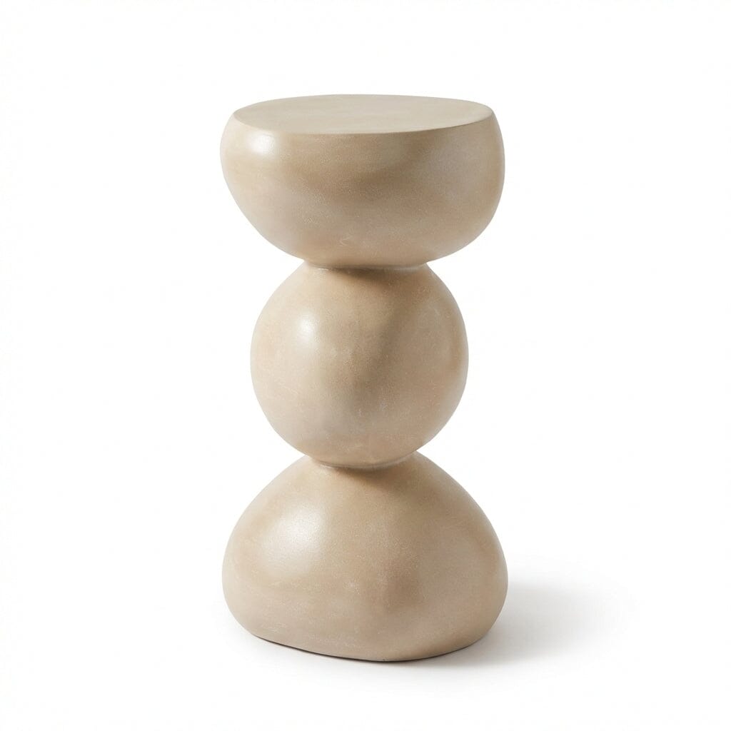 Alder 29cm Concrete Garden Side Table - Sand