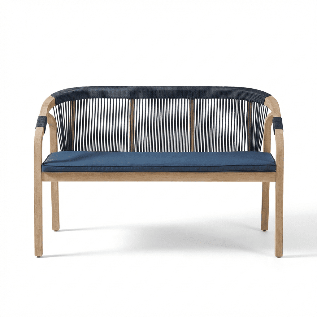 Shiro Wooden Garden Bench - Navy
