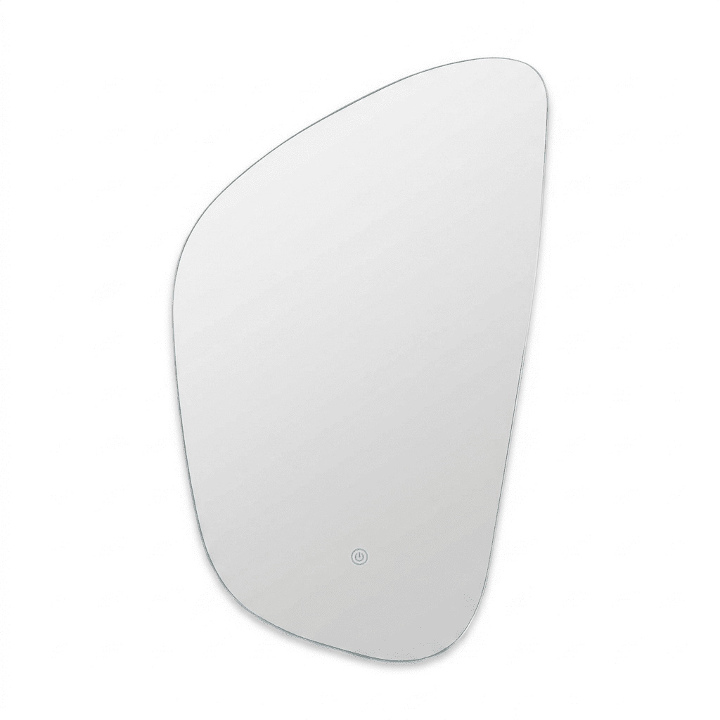 Alder 86x52cm Glass LED Pebble Mirror - Frameless