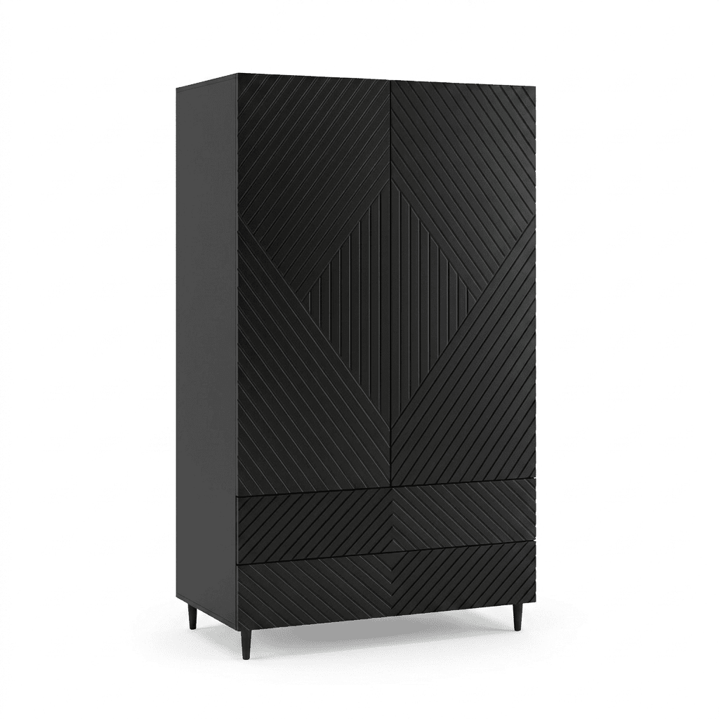 Jack Double Wardrobe - Black