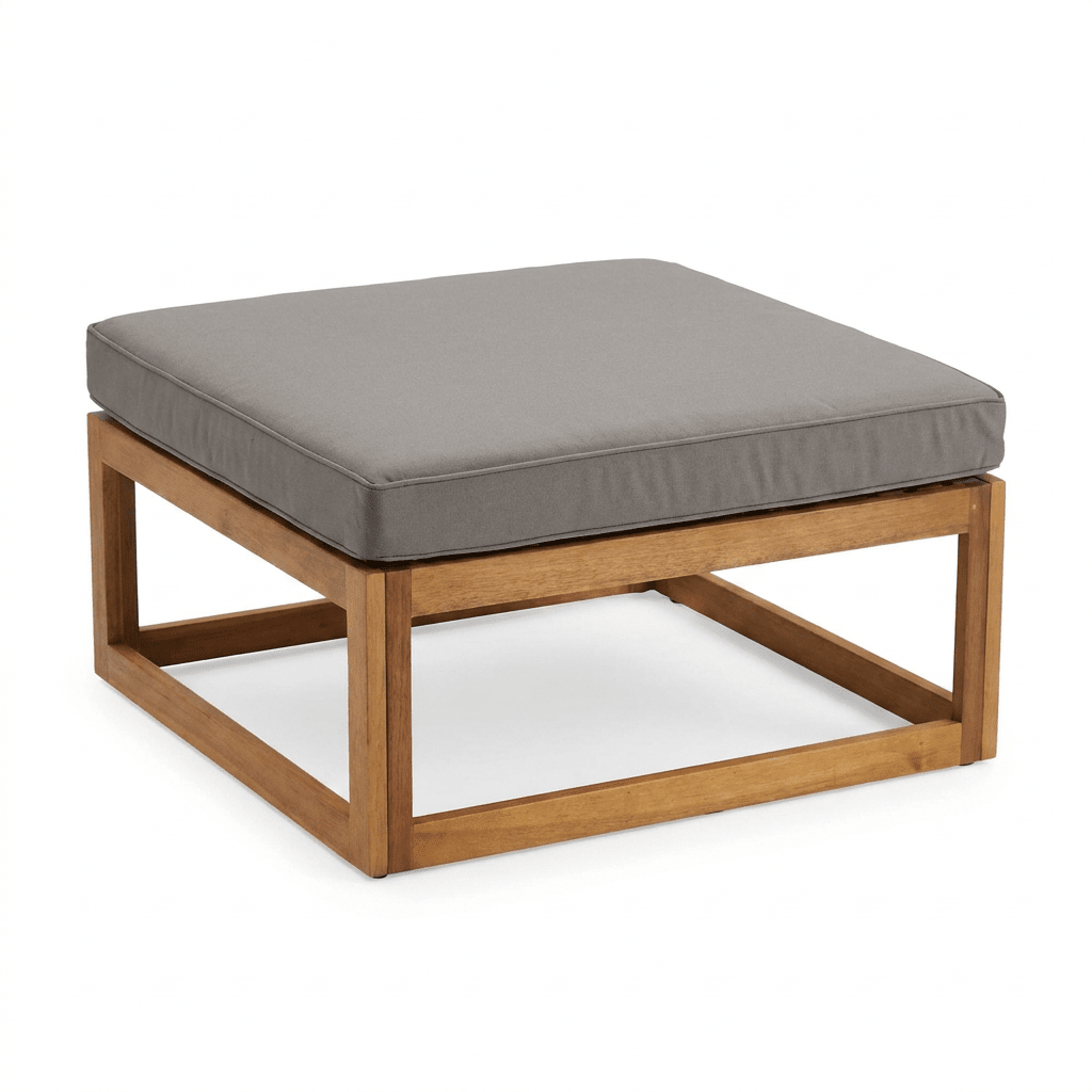 Rowan 7 Seater Wooden Garden Corner Sofa Set - Grey