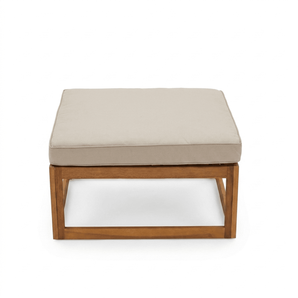 Rowan 3 Seater Wooden Garden Sofa & Footstool