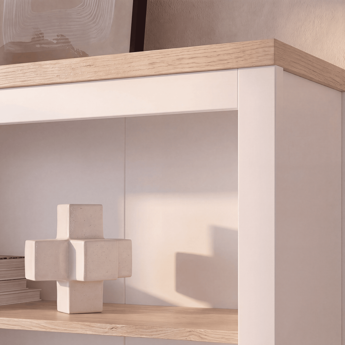 Bampton Alabaster White Tall  Bookcase