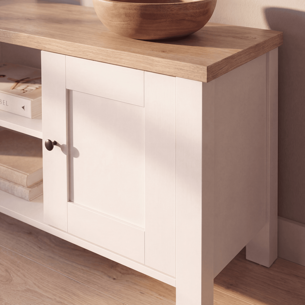 Bampton Alabaster White TV Unit