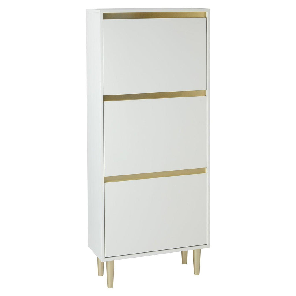 Outlet - Iliana Shoe Cabinet - 3 Door - White