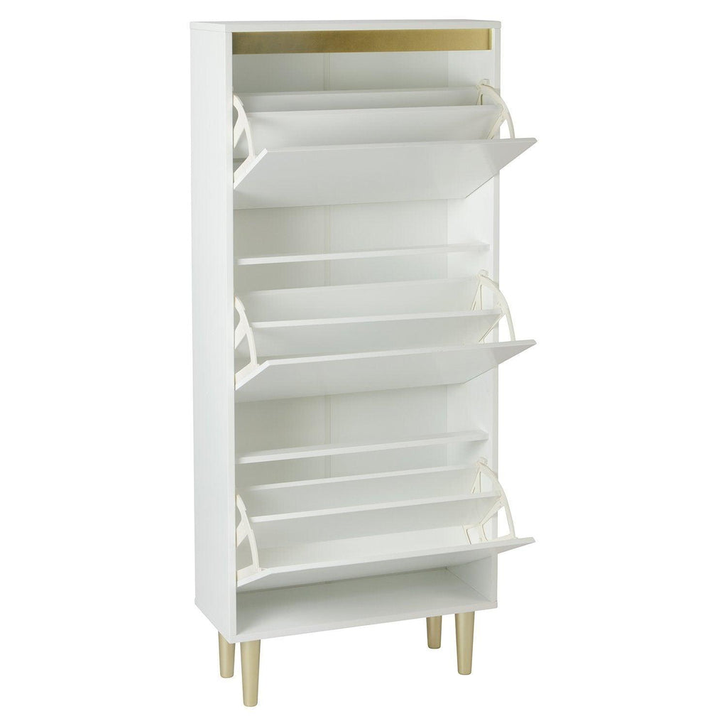 Outlet - Iliana Shoe Cabinet - 3 Door - White