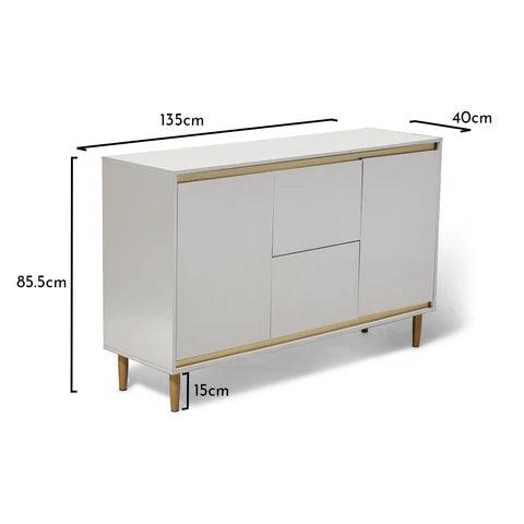 OUTLET - Iliana 2 Door Small Sideboard - Snow White