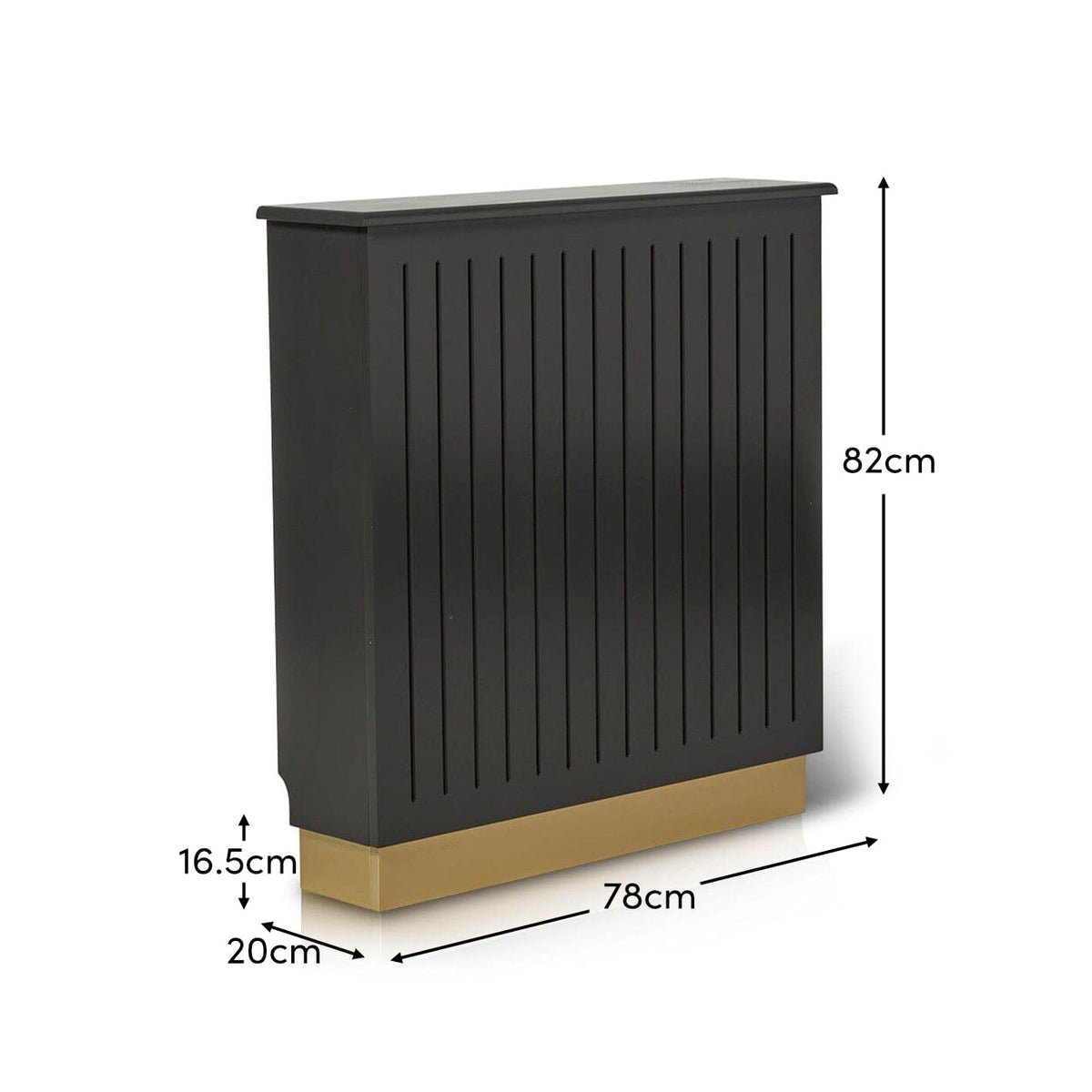 Iliana Small Radiator Cover in Charcoal Grey