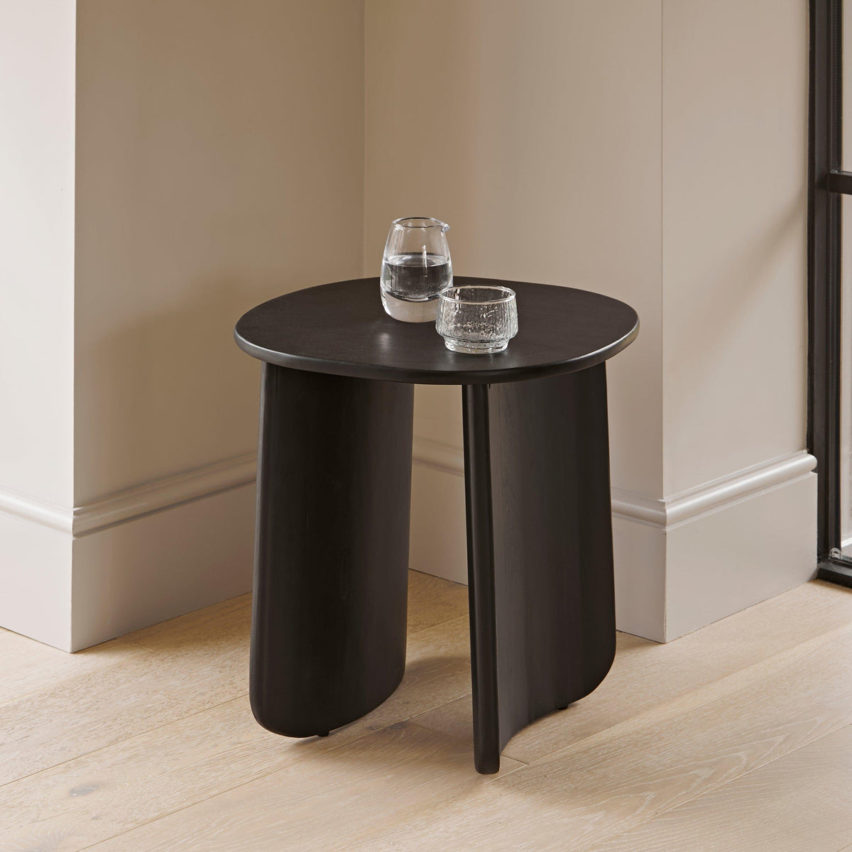 Imogen Black Acacia Wood Side Table