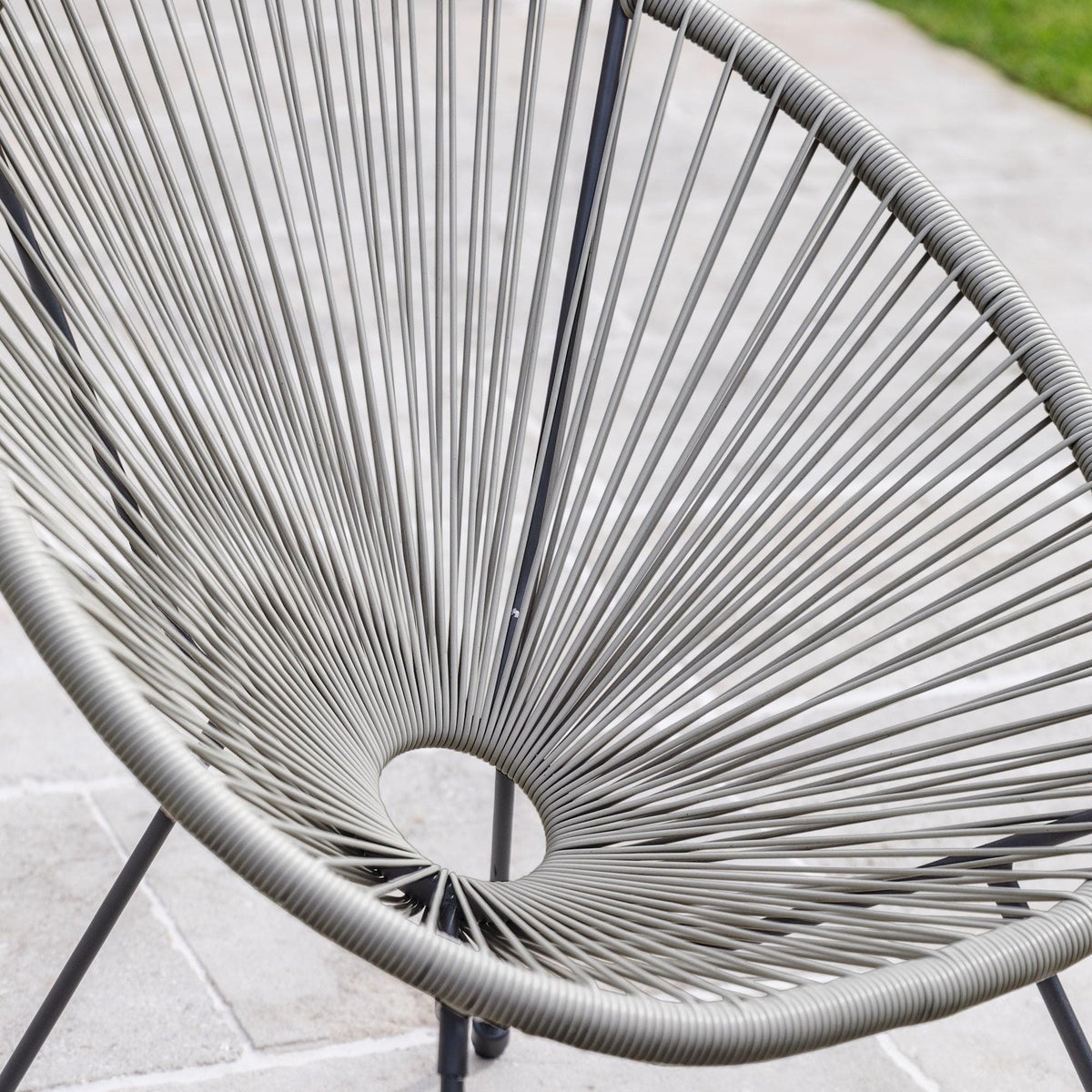 Outlet - Indra String Bistro Set - Grey