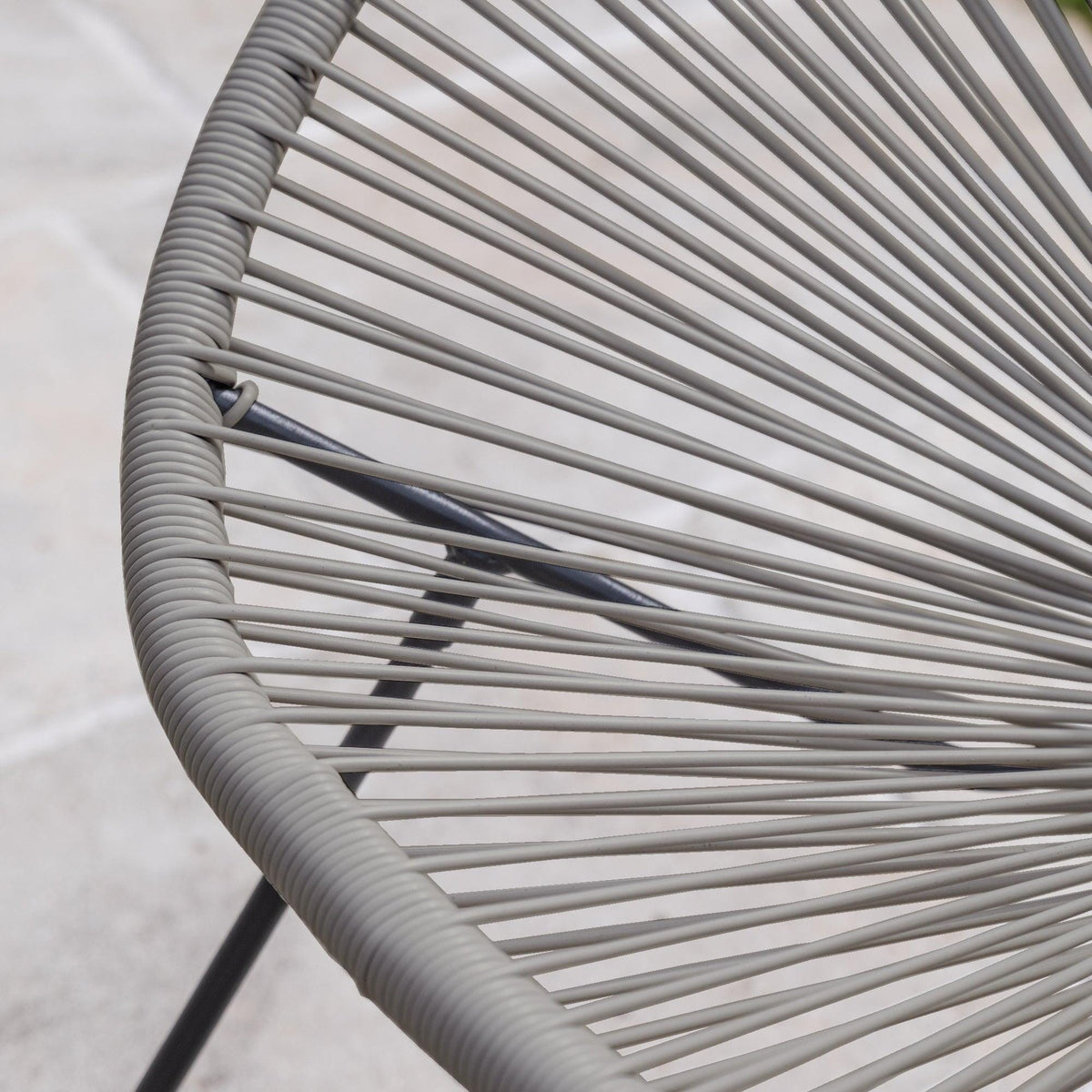 Outlet - Indra String Bistro Set - Grey