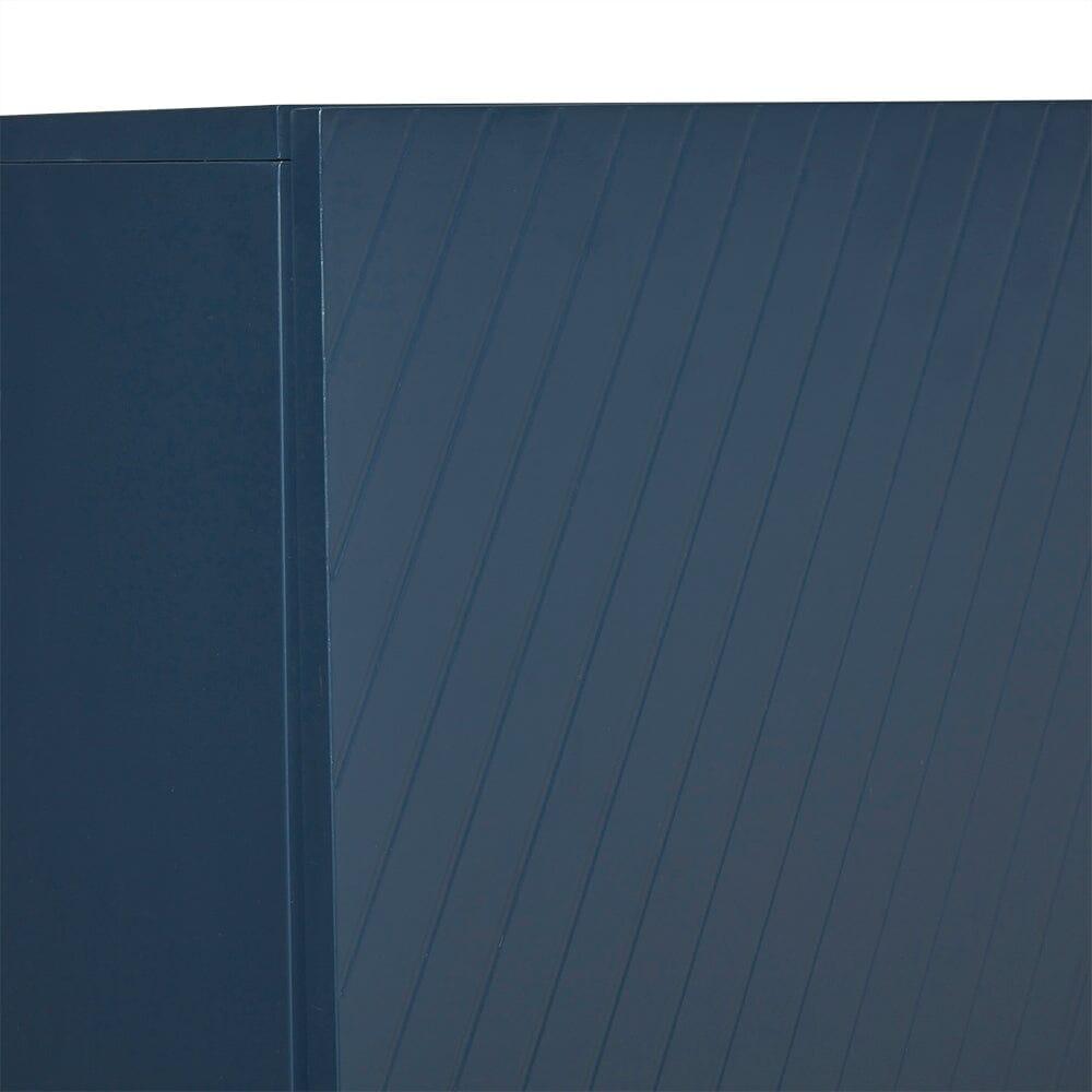 OUTLET - Jack Geometric Large Shoe Cabinet - 2 Door - Blue