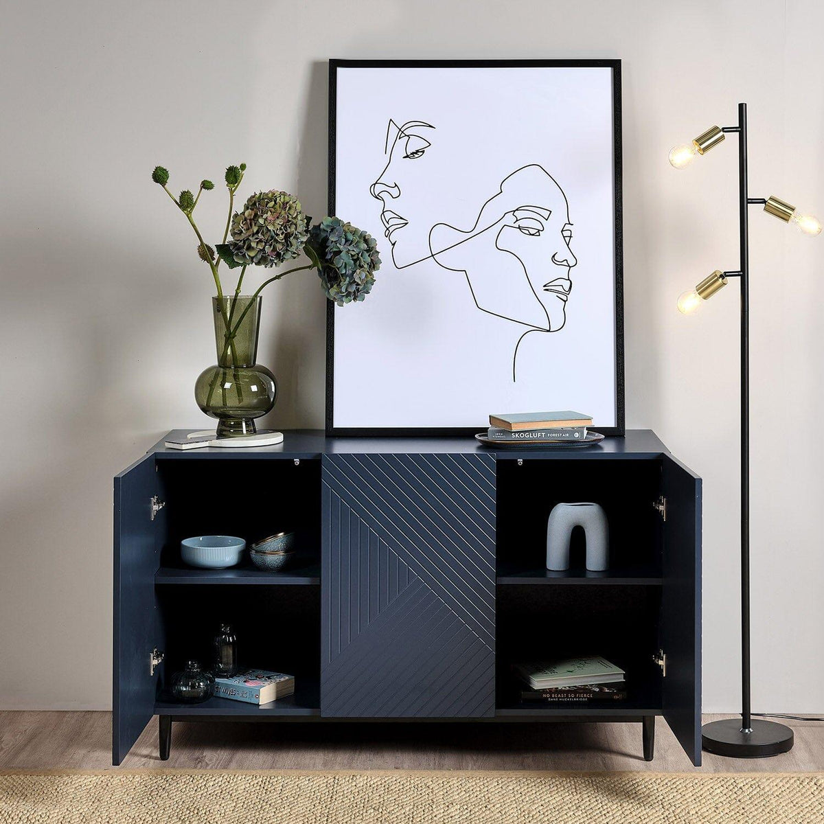 OUTLET - Jack Sideboard - Geometric - Blue