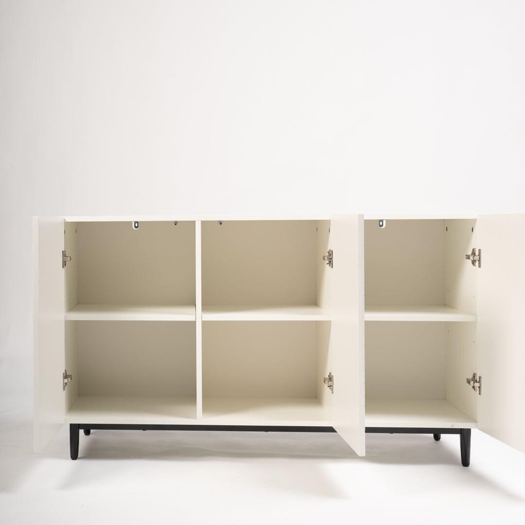 OUTLET - Jack 3 Door Large Sideboard - Geometric White