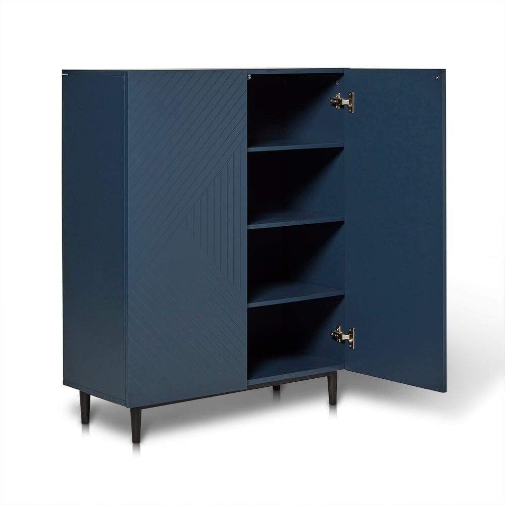 Jack Small Shoe Cabinet - Geometric - Blue