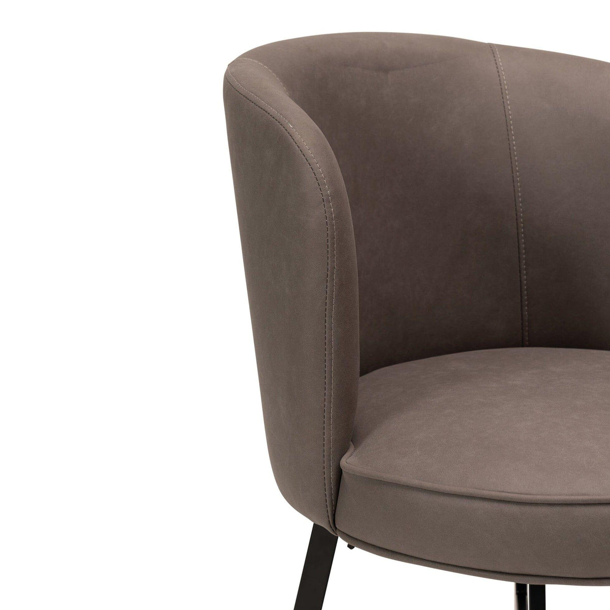 OUTLET - Jacob Grey Steel  Dining Chairs - Set of 2 - Black Legs