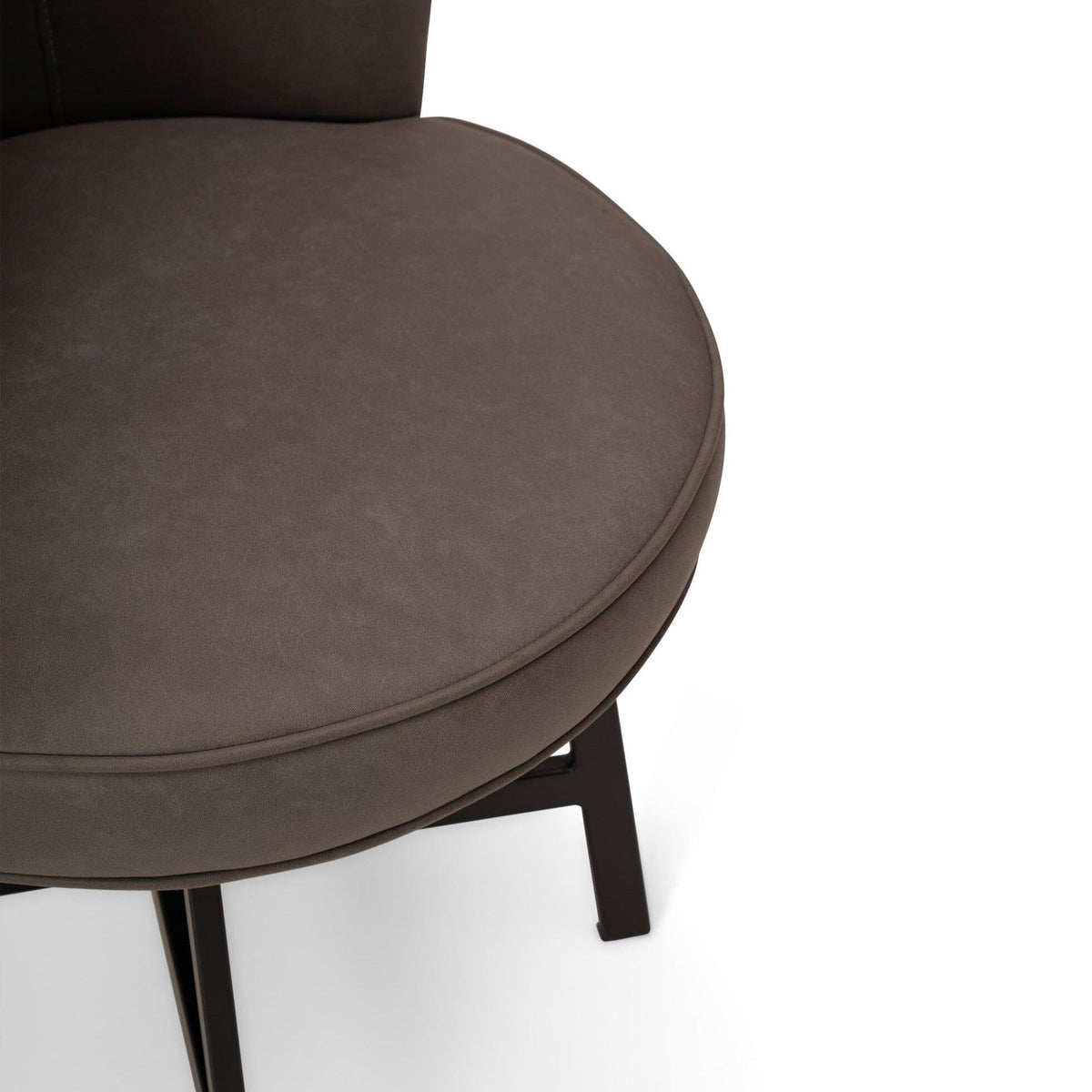 OUTLET - Jacob Grey Steel  Dining Chairs - Set of 2 - Black Legs