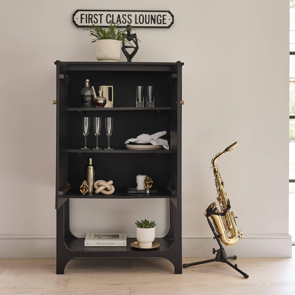 Outlet - Jade 2 Door Tall Cabinet - Black